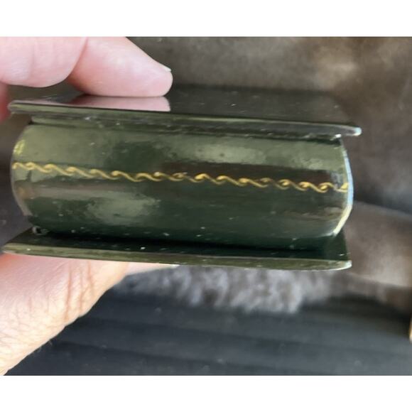 VTG Russian Fairy Tale Miniature Palekh Lacquer Box Mermaid Woman Signed Water - Picture 4 of 6